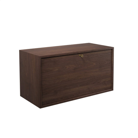 Royal System Modul mit Schreibtisch/Barklap von DK3 - Geräucherte Eiche / Oli / Inkl. Aufhängung für Leisten - Jacobsen Plus