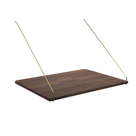 Royal System Schreibtisch-Regalbrett von DK3 - Geräucherte Eiche / Oli / Rohmessing - Jacobsen Plus