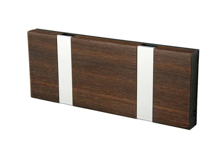 KNAX Garderobenleiste mit zwei Haken von LoCa - Geräucherte Eiche / Graue Haken - Jacobsen Plus