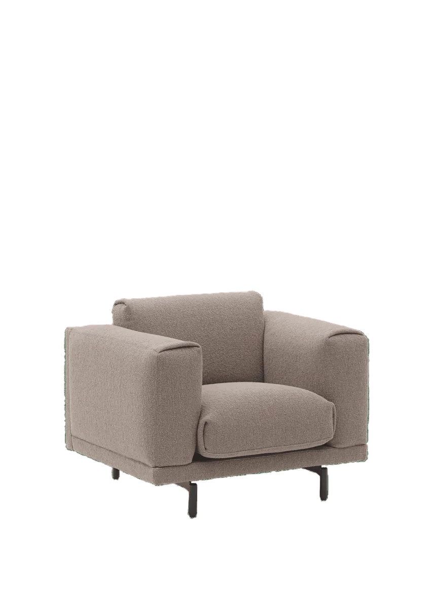 Muuto - Rest Lounge-Sessel - Hearth 6 - Schwarz metal Gestell - Jacobsen Plus