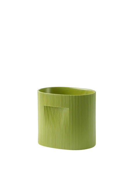 Ridge Planter, moosgrün von Muuto - H 13 cm - Jacobsen Plus