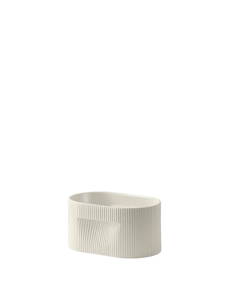 Ridge Planter, off white fra Muuto - H 13 cm - Jacobsen Plus