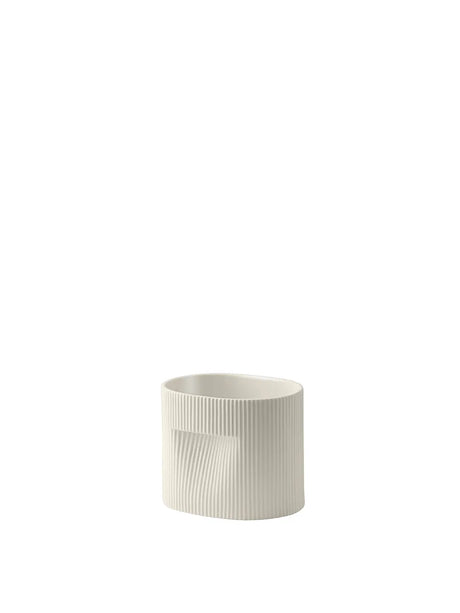 Ridge Planter, off white von Muuto - H 13 cm - Jacobsen Plus