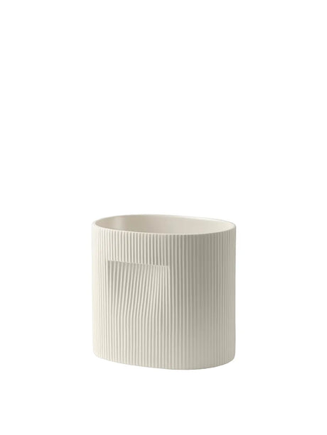 Ridge Planter, off white von Muuto - H 13 cm - Jacobsen Plus