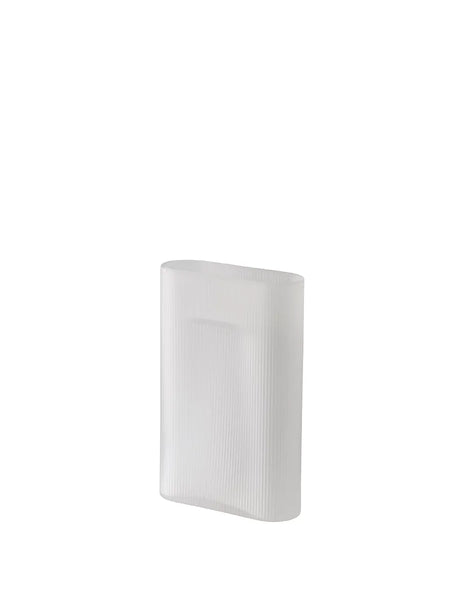 Ridge Vase, weißes mattiertes Glas von Muuto - H16,5 cm - Jacobsen Plus