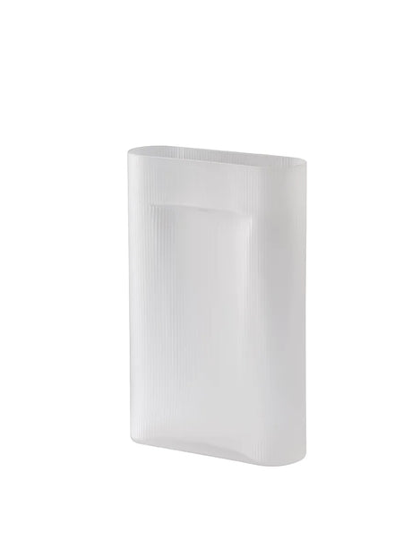 Ridge Vase, white frosted glass fra Muuto - H48,5 cm - Jacobsen Plus