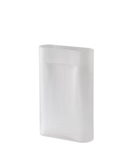 Ridge Vase, white frosted glass fra Muuto