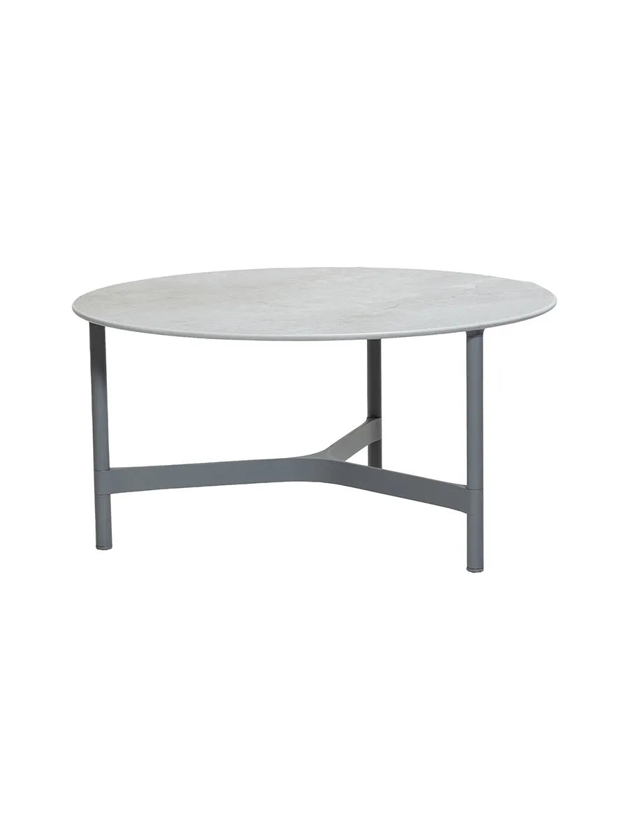 Twist Sofabord, large fra Cane-line - Light grey / Grey (keramik) - Jacobsen Plus