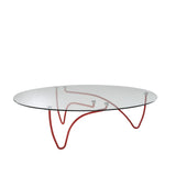 Rythme Oval sofabord fra Ligne Roset - Lakeret rød - Jacobsen Plus