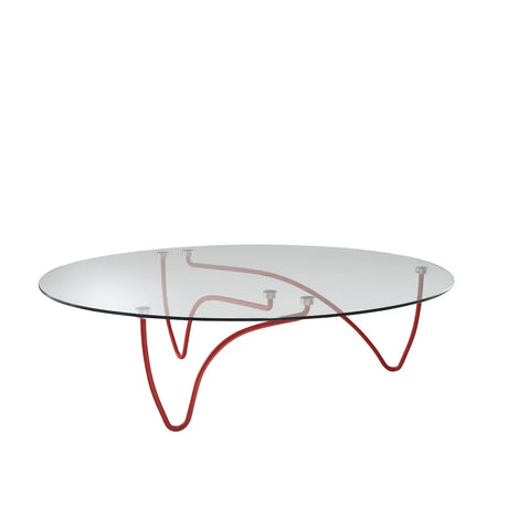Rythme Oval Couchtisch von Ligne Roset - Lackiert Rot - Jacobsen Plus