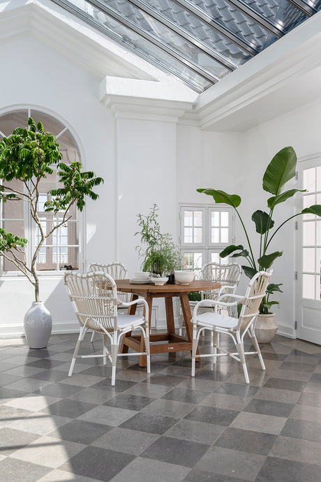 Margret Outdoor Speisestuhl, Dove White von Sika-Design - Kein Kissen - Jacobsen Plus