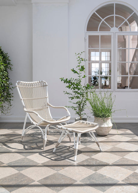 Monet Exterior Fußhocker, Dove White von Sika-Design - 1 - Jacobsen Plus