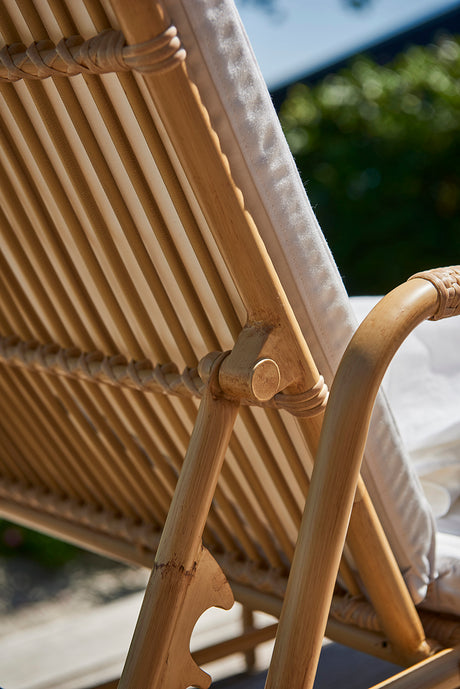 Josephine Exterior Liegestuhl, Natural von Sika-Design - Kein Kissen - Jacobsen Plus