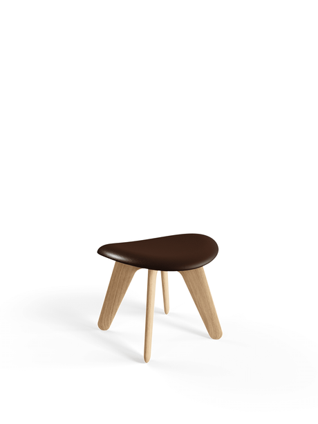 Slab Ottoman von Tom Dixon - Natural Oak - Leder Choko - Jacobsen Plus