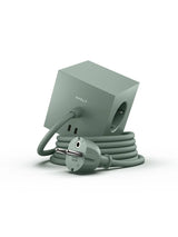 Square 1 Steckdosenleiste mit USB-C, oak green von Avolt - 1 - Jacobsen Plus