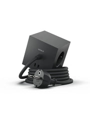 Square 1 Steckdose mit USB-C, Stockholm Black von Avolt