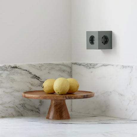Square 2 Steckdose mit USB, grün von Avolt - 4 - Jacobsen Plus