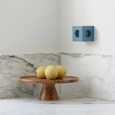 Square 2 Steckdose mit USB, blau von Avolt - 5 - Jacobsen Plus