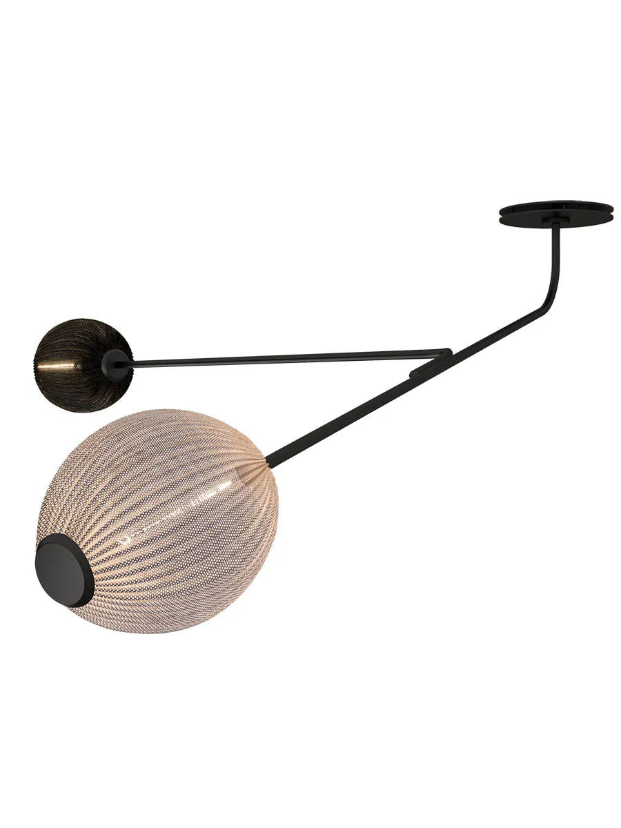 Satellit Wandleuchte von GUBI - Weiß-Schwarz - Jacobsen Plus