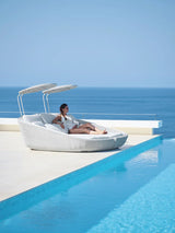 Savannah Daybed, links in Weiß/Grau von Cane-line - 2 - Jacobsen Plus