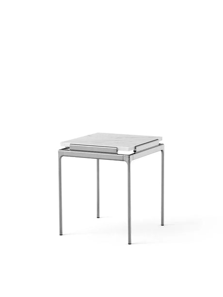Sett LN11 Sidebord, bianco carrara marble/ dark chrome fra &Tradition - 1 - Jacobsen Plus