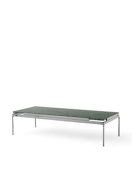 Sett LN12 Sofabord, verde guatemala marble / dark chrome fra &Tradition - 1 - Jacobsen Plus