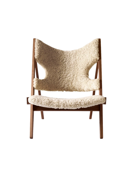 Knitting Lounge Chair, Schaffell von Audo Copenhagen - Schaffell Nature - Nussbaum - Jacobsen Plus