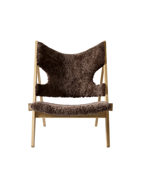 Knitting Lounge Chair, Schaffell von Audo Copenhagen - Sheepskin Root - Natur Eiche - Jacobsen Plus