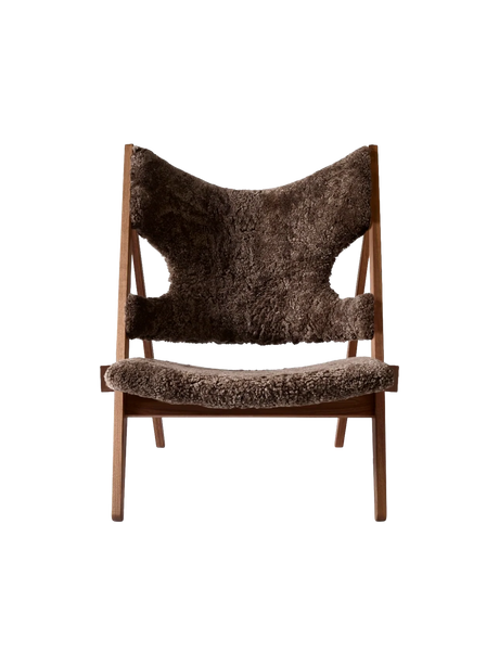 Knitting Lounge Chair, Schaffell von Audo Copenhagen - Sheepskin Root - Walnuss - Jacobsen Plus