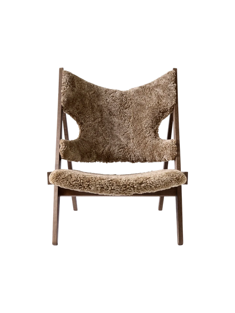 Knitting Lounge Chair, Schaffell von Audo Copenhagen - Schaffell Sahara - Dunkel gebeizte Eiche - Jacobsen Plus