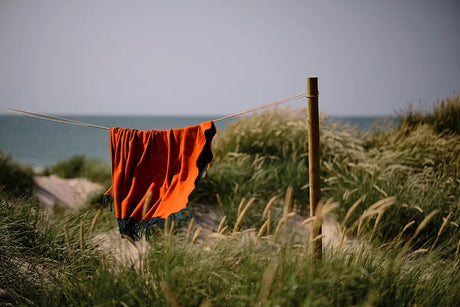Franja Decke, grün/orange von Silkeborg Uldspinderi - 3 - Jacobsen Plus