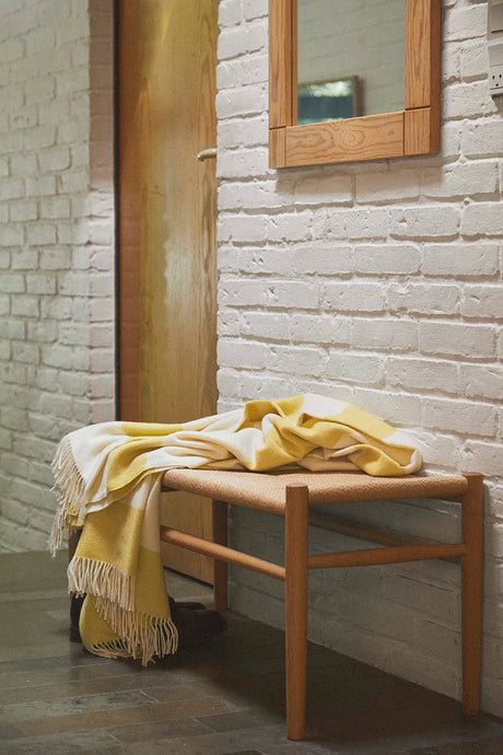 The Sweater Plaid, golden yellow von Silkeborg Uldspinderi - 3 - Jacobsen Plus