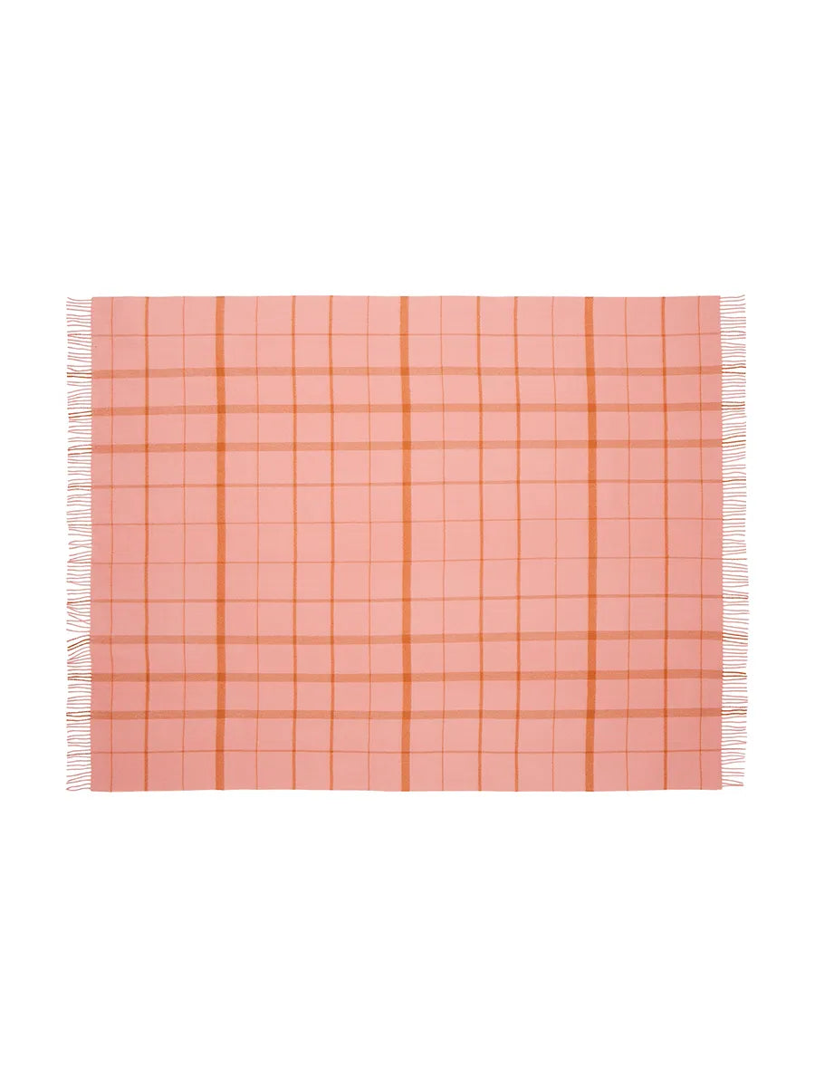 Warp & Weft Decke, coral/amber von Silkeborg Uldspinderi