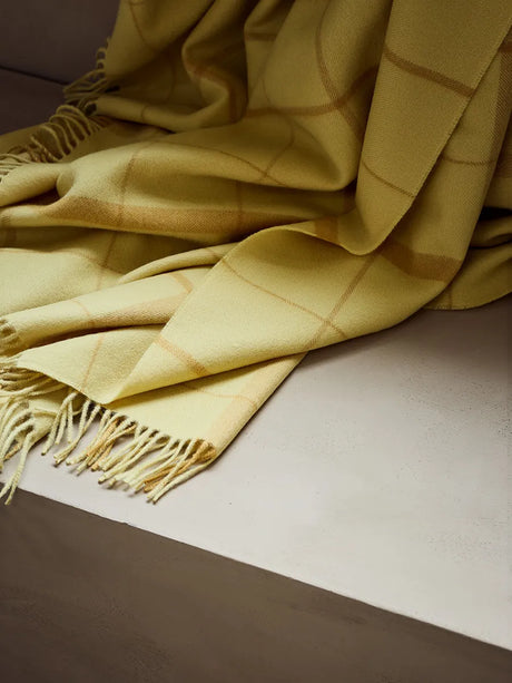 Warp & Weft Decke, chamomile/mustard von Silkeborg Uldspinderi - 4 - Jacobsen Plus