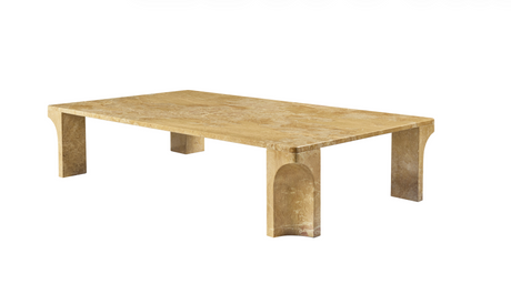 Gubi Doric Sofabord, 140x80 cm - Honey Amber Marble - Jacobsen Plus