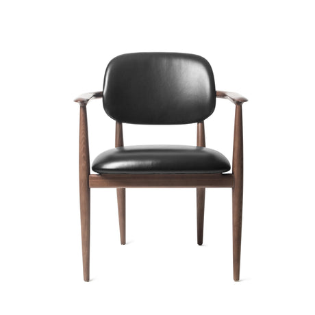 Slow Esszimmerstuhl, Walnuss, schwarz Leder von Stellar Works - 3 - Jacobsen Plus