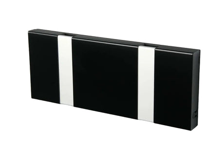 KNAX Garderobenleiste mit zwei Haken von LoCa - Schwarz / Graue Haken - Jacobsen Plus