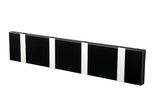 KNAX Garderobenleiste mit vier Knager von LoCa - Schwarz / Graue Haken - Jacobsen Plus