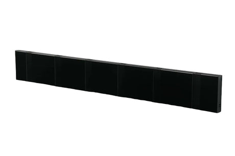 KNAX Garderobenleiste mit sechs Knager von LoCa - Schwarz / Schwarze Haken - Jacobsen Plus