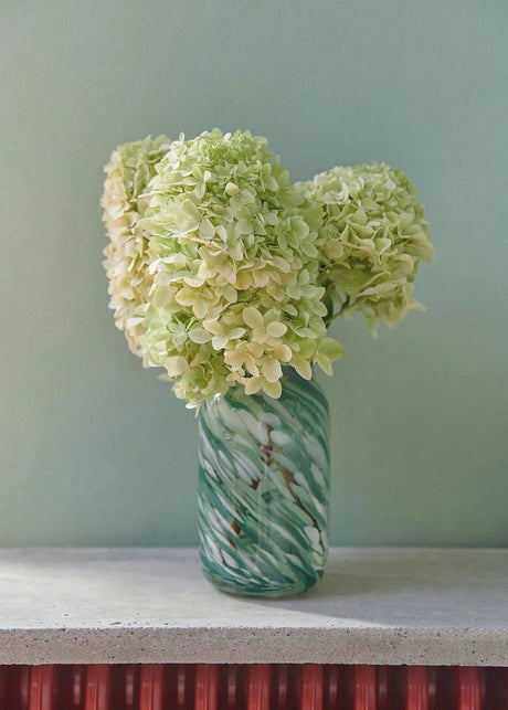 Splash Vase Roll Neck Small, green swirl fra Hay - 2 - Jacobsen Plus