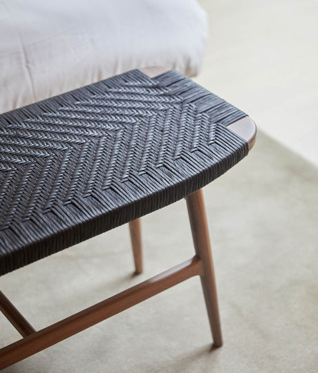 Freja Bank, Walnuss/Schwarz Geflecht von Stellar Works - 4 - Jacobsen Plus