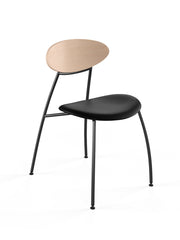 Stone Stuhl, schwarzes Leder von Naver Collection