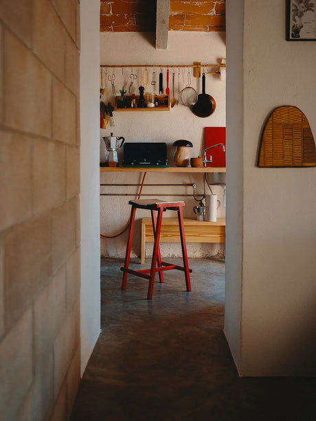 Taburete 8 Bar Stool, niedrig von Hay - Signal Red - Jacobsen Plus