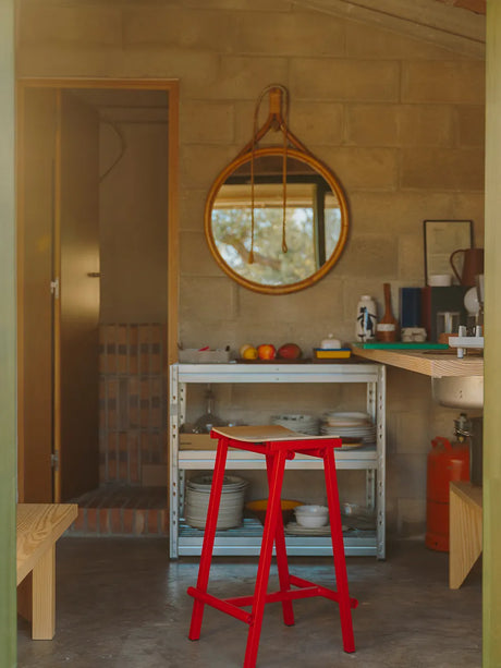 Taburete 8 Bar Stool, niedrig von Hay - Signal Red - Jacobsen Plus