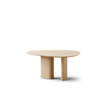 Tangent spisebord, rund Ø136 fra DK3 - Sæbebehandlet eg - Jacobsen Plus