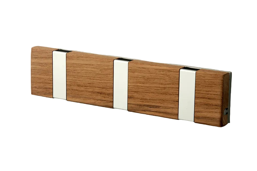 KNAX Lite 3 von LoCa - Teak / Unbehandelt - graue Haken - Jacobsen Plus