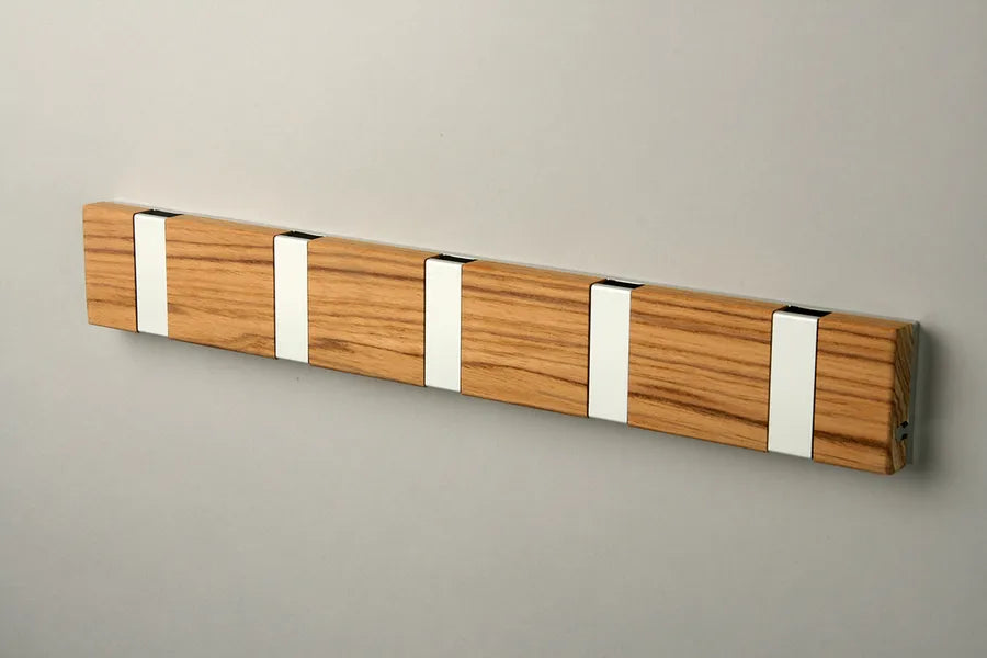 KNAX Lite 5 von LoCa - Teak / Unbehandelt – graue Haken - Jacobsen Plus
