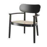 119 F lænestol fra Thonet - Nature - Stained beech black TP 29 - Jacobsen Plus