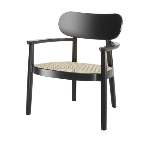 119 F lænestol fra Thonet - Nature - Stained beech black TP 29 - Jacobsen Plus