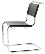 S 33 cantilever chair, chrome fra Thonet - Butt leather - Black - Jacobsen Plus